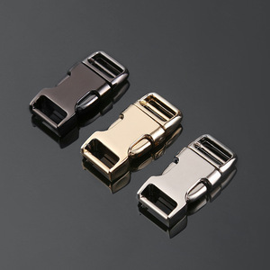 Metal Side Release Buckle Adjustable <b>Webbing</b> Bag Hardware Accessory Durable Silver Black - Product Image 1