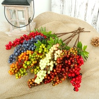 Buah Blueberry Buatan Grosir Tangkai Tunggal Vas Meja Cetakan Injeksi Modern 48cm Dekorasi Rumah & Pernikahan