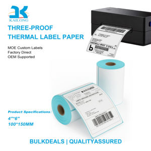 Etiqueta Térmica Duradera <span class=keywords><strong>de</strong></span> Grado Comercial, Papel Copperplate Removible, Adhesivo a Base <span class=keywords><strong>de</strong></span> Agua, Ecológico, Rollo <span class=keywords><strong>de</strong></span> Etiquetas Térmicas Directas - Product Image 1