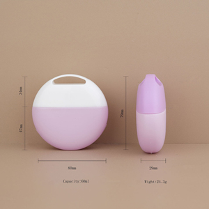 Hot Selling 60ml Round <b>Sunscreen</b> Bottle With Chain PP Lotion Container Squeeze Cosmetic Packaging Bottle - Product Image 3
