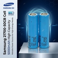 Sel Baterai Silinder Samsung 21700 NMC 3.7V 5000mAh untuk Waktu Lari Marathon
