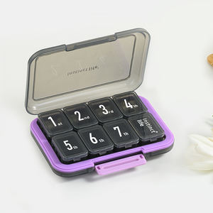 Petites boîtes à médicaments portables personnalisées à la mode <span class=keywords><strong>Pilulier</strong></span> de voyage hebdomadaire <span class=keywords><strong>Pilulier</strong></span> personnalisable Tablette <span class=keywords><strong>Pilulier</strong></span> Distributeur Stockage - Product Image 3