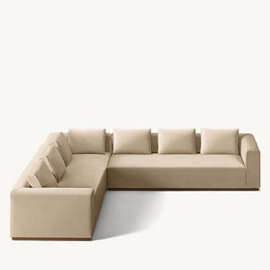 अच्छी गुणवत्ता वाली आधुनिक गर्म बिक्री लिविंग रूम सोफा ठोस लकड़ी फ्रेम एल-आकार सोफे के साथ सेट - Product Image 5