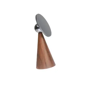 Wooden iPhone Magnetic Phone Holder Conical 360 Degree Rotation Support Multi-angle Adjustment