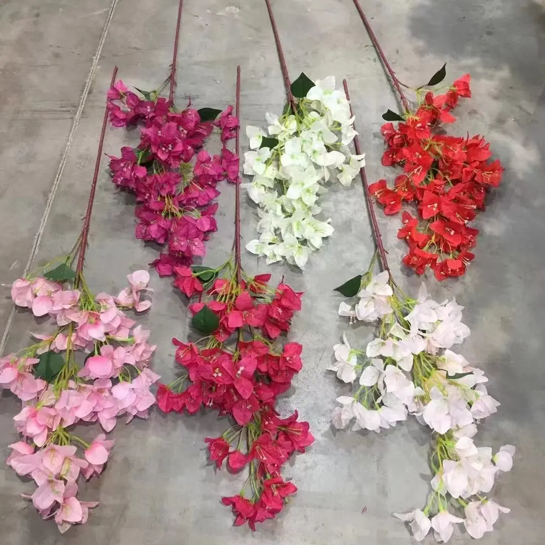 結婚式の造花ミディアム人工ブーゲンビリア花の装飾