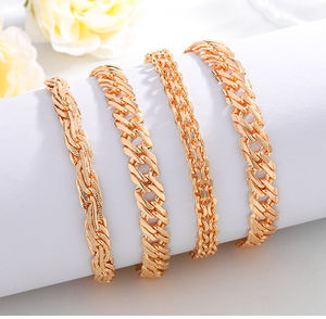 Bracelet chaîne hip-hop vintage Tianamo en laiton plaqué or, maille <span class=keywords><strong>gourmette</strong></span> avec pierre naturelle taille Asscher et sertissage <span class=keywords><strong>papillon</strong></span> pour femme - Product Image 1