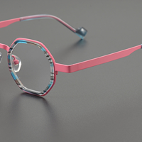 Montures de lunettes octogonales de luxe personnalisées Y2K unisexe, légères, pour adultes, avec motif diamant, vente en gros Guangdong