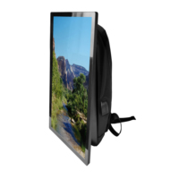 Sac à dos publicitaire portable avec écran LCD 12.1, 15, 18.5, 21.5 pouces – Affichage numérique portable pour publicité ambulante