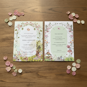 <span class=keywords><strong>Faire</strong></span>-<span class=keywords><strong>part</strong></span> et Invitations de <span class=keywords><strong>Mariage</strong></span> Personnalisés Or avec Impression Intégrale - Product Image 6