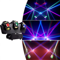 Projecteur de scène 3 têtes à laser 300 RGBW avec effet stroboscopique DMX512 et activation sonore pour KTV, discothèque et soirée