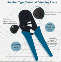 Pince à sertir HSC8 16-4 Outils de sertissage auto-réglables utilisés pour les manchons d'extrémité de câble de 6.0 à 16, 0mm2 (AWG10-5)