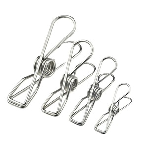 Stainless Steel <b>Clips</b> 6.5cm U Shape Solid <b>Spring</b> Clothes Hanger Garment <b>Clips</b> - Product Image 2