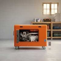 Generador Diésel Silencioso de Ahorro de Energía, Alternador 100% Cobre, 99% de Eficiencia, Refrigerado por Aire, 50/60Hz, Monofásico, para Uso en Interiores y Exteriores
