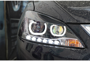 <strong>Bi</strong> <strong>Xenon</strong> Projector Lens LF Headlight for Nissan Sylphy B17 2012-2015 LED Angel Eyes Headlamp with Plastic Front Lamp - Product Image 6