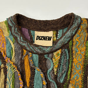 DiZNEW Wollstrickpullover Maßgeschneiderter Vintage Übergrößen Zopfmuster-Pullover für Herren - Product Image 2