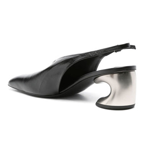Sandalias de tacón bajo personalizadas para mujer, con punta cuadrada, estilo casual, con correa trasera, zapatos planos tipo slingback para oficina. - Product Image 5