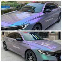 Film Vinyle Adhésif pour Voiture PET Indigo Purple Sparrow Green Auto Body PPF Colorful Galaxy Gray Green Chameleon Wrap Protection UV/IR 3 Ans