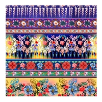 Polyester doux Stretch Satin mousseline de soie impression numérique Floral lisse soie légère grandes fleurs femmes robe tissu de soie imitée
