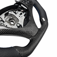 Volant en fibre de carbone M Sport pour BMW E90 E91 E92 E93 Série 3, cuir perforé, volant personnalisé