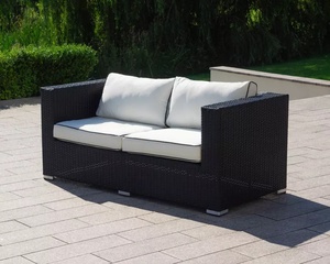 Mobili da esterno impermeabili per tutte le stagioni <span class=keywords><strong>Set</strong></span> da terrazza da <span class=keywords><strong>giardino</strong></span> in Rattan intrecciato in vimini <span class=keywords><strong>grigio</strong></span> da 4 pezzi - Product Image 5