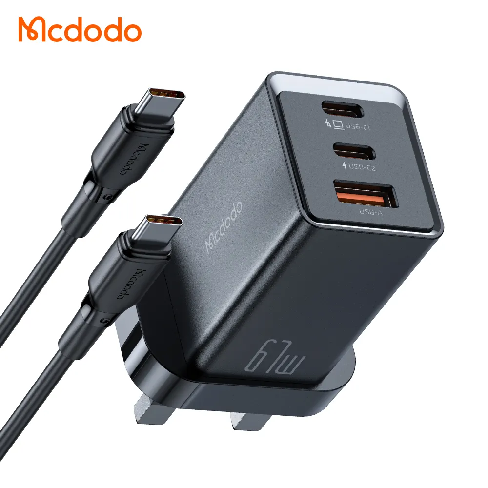 Mcdodo 155 67W 65W GaN USB C 충전기 키트 타입 C 케이블 2M GaN 모바일 충전기 Pd 45W 20W 충전기 맥북 노트북 태블릿 용