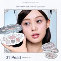 Kit de maquillage Flower Knows Shell's Jewel, coquille de perle pour gloss à lèvres, blush, fard à paupières, coffret cadeau océanique, ensembles exclusifs