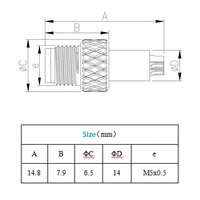 Connecteur circulaire étanche IP67 IP68 à vis mâle M5, à 3/4/5/6/7 broches, métallique droit, 10 pièces