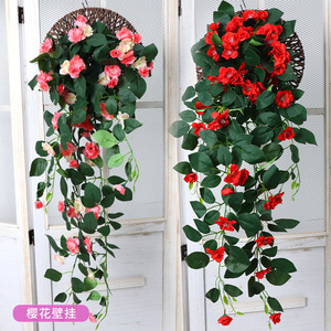 Décoration murale en fleurs de cerisier artificielles Xinchengzhi, 30cm-100cm, fleurs en soie plastique pour décoration intérieure et extérieure - Product Image 1