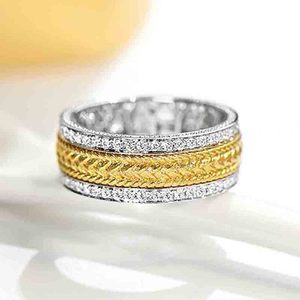 Anello Minimalista Bicolore per Donne, Gioiello da Dito Elegante e alla Moda - Product Image 5