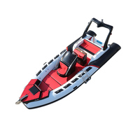 Bateau pneumatique à coque en fibre de verre RIB-580B certifié CE, robuste, pour usage professionnel, sauvetage maritime