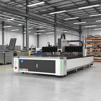 Machine de découpe laser à fibre industrielle X1-4020 d'occasion, 4m x 2m, pour tôles, CNC automatique, prise en charge AI BMP pour acier et aluminium