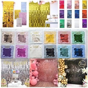 Decoraciones para Fiesta de Despedida de Soltera, Cortina Cuadrada con Flecos de Lentejuelas y Papel Metálico - Product Image 2