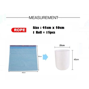 Bolsa de basura con cordón de 4 galones, limpieza de oficina, bolsas de basura con cordón de plástico fuerte y antiexplosión, revestimientos de cubo de basura - Product Image 2