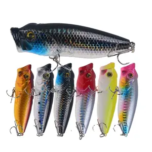 Free samples hot sale suspending Popper Fishing Lures 3D Eyes Crankbait Wobbler Fishing Tackle 5 Colors Available Hard Baits