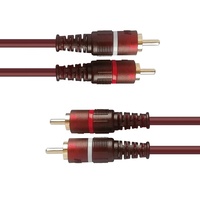 Câble audio mâle à mâle plaqué or 2RCA gaine PVC compatible avec haut-parleur récepteur platine vinyle Home cinéma Subwoofer