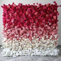 Mur de fleurs artificielles en soie 2026, toile de fond florale pour mariage, photomaton, mur à selfies, décoration de scène intérieure pour événements et fêtes