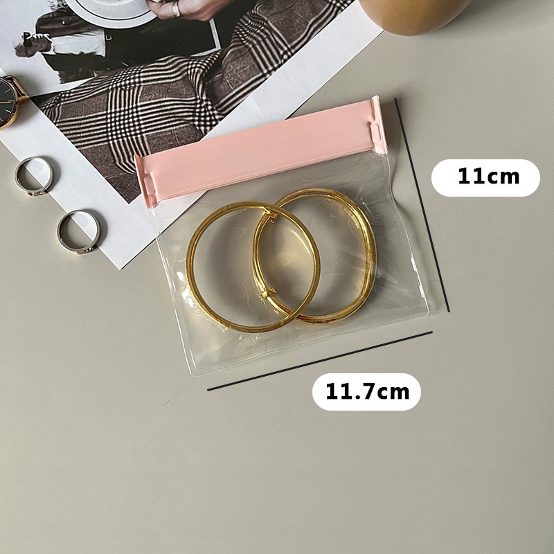 Translucide avec fermeture éclair rose épaisse