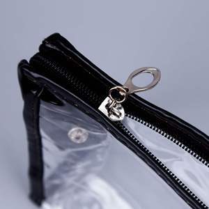 Logotipo personalizado Cremallera Pvc Bolsas de viaje transparentes Maquillaje Cosmético Bolsa Bikini Cremallera Bolsa de embalaje - Product Image 3