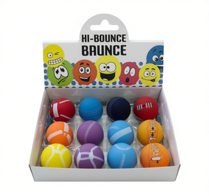 Pelotas de goma coloridas Hi-Bounce, paquete de 12, juguetes deportivos para niños, juegos al aire libre, edades de 2 a 4 años, unisex - Product Image 1
