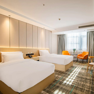 Custom <b>Cheap</b> Furniture Single Double Queen Super king Size Wood Hotel <b>Bed</b> <b>and</b> Spring <b>Mattress</b> <b>Set</b> with Nightstands & Headboard - Product Image 4