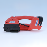 Outil de cerclage électrique professionnel K6, batterie lithium 18V, 400-3500N réglable, contrôle LED, machine de cerclage manuelle PP PET