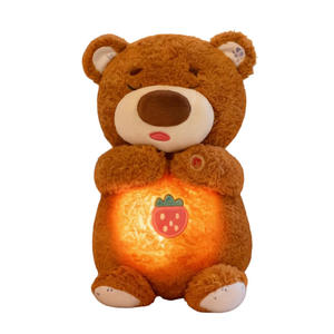 Ours en peluche respirant de 28 cm, jouet apaisant pour le sommeil, avec <span class=keywords><strong>chanson</strong></span> de berceuse, compagnon en peluche pour enfant - Product Image 1