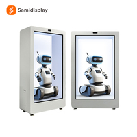 Vitrina Transparente con Pantalla LCD Interior y Pantalla Táctil Holográfica 3D
