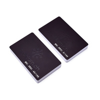 Carte de visite NFC noire mate programmable pour le partage de médias avec LOGO UV et code QR