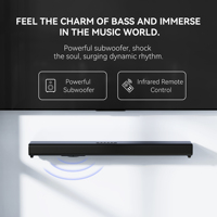 Barra de Sonido Portátil con Bajos Profundos, Subwoofer, Sistema de Cine en Casa, Altavoz Inalámbrico Bluetooth con AUX, Compatible con Computadora y Teléfono Móvil