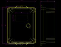 Boîtier en plastique étanche IP65 pour extérieur avec fenêtre LCD, boîtier de capteur en plastique étanche