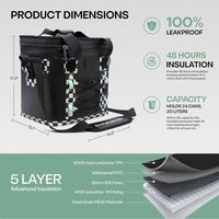 Maßgefertigter Kühler-Rucksack Wasserdicht Auslaufsicher Thermisch Isolierte Weiche Kühltasche für Outdoor BBQ Camping Strand