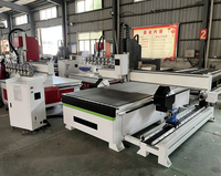Meilleure vente 4 axes 1325 4 * 8ft CNC routeur sculpture bois MDF armoires de cuisine porte faisant CNC Machines avec axe de rotation latérale