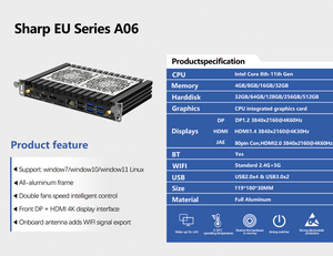 Ops PC cho tương tác màn hình phẳng hiển thị RAM 16GB DDR4 SSD 512GB WI-FI6 tùy chọn Core i5 i7 CPU văn phòng hội nghị Ops máy tính - Product Image 3