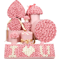 Rosas Preservadas Personalizadas con Logotipo, Eternas, Infinitas, en Caja Cuadrada o de Corazón, de Larga Duración (3-5 Años), para Graduación